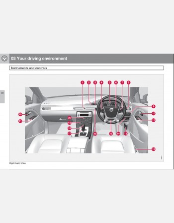 volvo v70 2011 owners manual rhd&lhd
